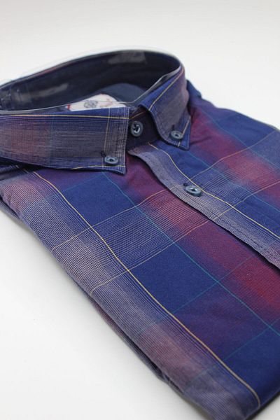 Pietra Paul King Size Cotton Checked Men's Shirt