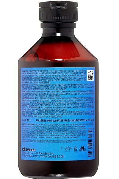 Davines 250ml Sebum Balancing Rebalancing Shampoo - for Brittle Hair [71345]BSecrets.Y285