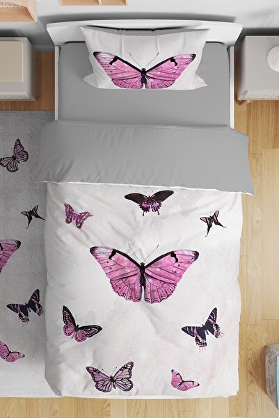 EVPANYA Butterflies 3 Patterned Single Baby Kids Bedding Set