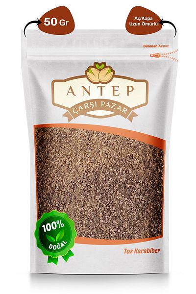 Antep Çarşı Pazar Powdered Black Pepper Pulled| 50 gr