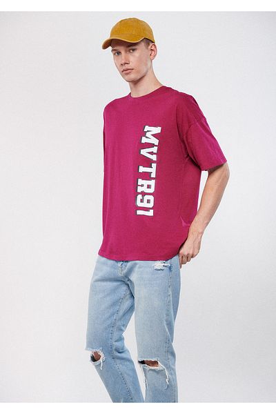 Mavi Mvtr91 εμπριμέ ροζ μπλουζάκι Oversize / Wide Cut 0611205-70941