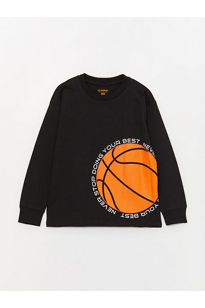 LC Waikiki Σετ πιτζάμες LCW Kids Boy - Crew Neck, εμπριμέ, μακρυμάνικο