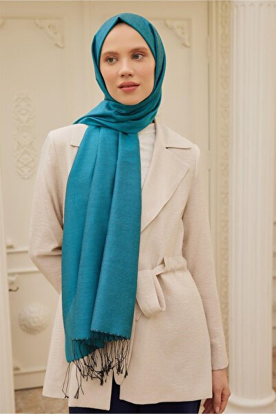 Şalland Crony Shawl Turquoise Black