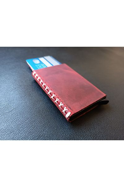 CGATELİER GENUINE LEATHER MECHANISMAL CARD HOLDER