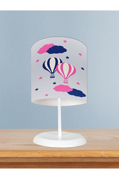 MASAL ODAM Baby and Children's Room Pink Blue Flying Balloon Pattern Lampshade