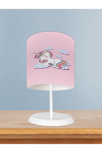BAMBAŞKA MODA Baby and Children's Room Cloudy Unicorn Pattern Lampshade