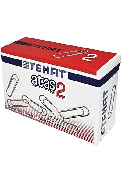 Temat No:2 25mm Paper Clip 100x24 Box (1 pack) Oval Type Quality Nickel Plated Rust Resistant