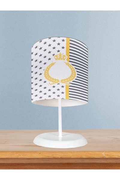 BAMBAŞKA MODA Baby and Children's Room Crown Wreath Star Lampshade