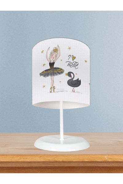 MASAL ODAM Baby and Children's Room Ballerina Girl and Swan Pattern Lampshade