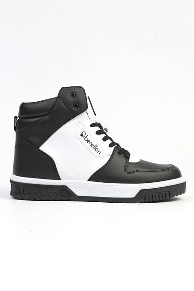 Benetton Bn-31087 Men's Sneakers Black White 40-44