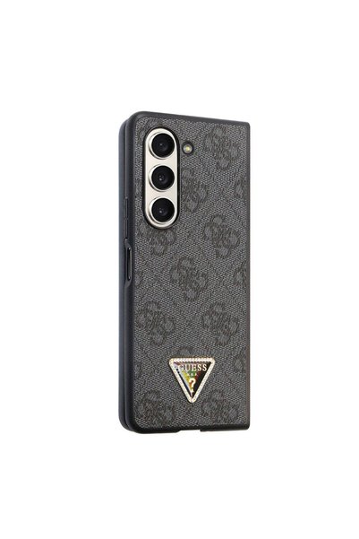Guess Galaxy Z Fold 5 Compatible Case Guess Licensed Pu Leather Rhinestone Tr...