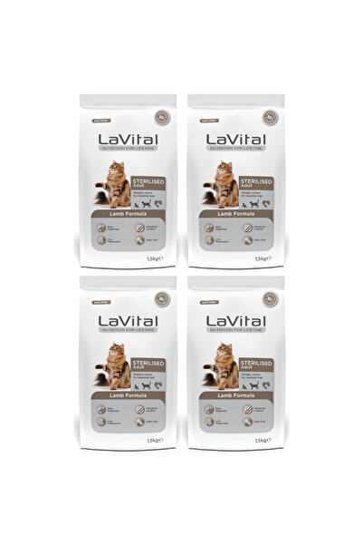 LaVital Kuzulu Premium Kısır Kedi Maması 1.5 Kg 4'lü Paket