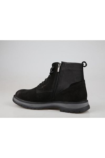 KOMCERO 3k0658 Γνήσιο Δερμάτινο Μαύρο Nubuck Ανδρικές Μπότες
