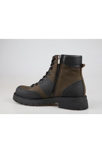 KOMCERO Ανδρικές μπότες 3k1285 από γνήσιο δέρμα Khaki Nubuck