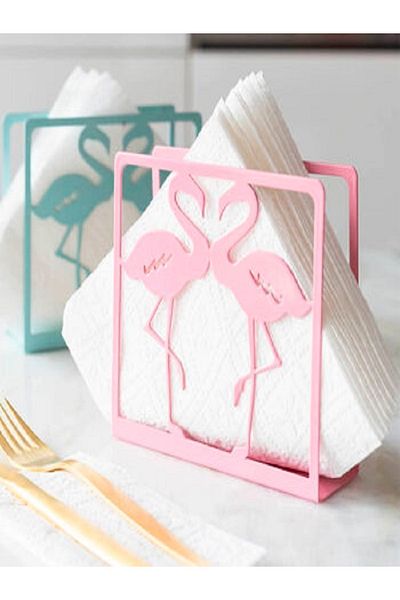 Kazanabil METAL NAPKIN HOLDER WITH BIRD FIGURE