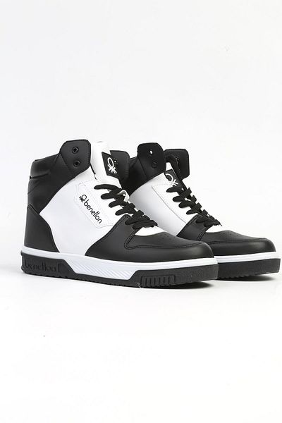 Benetton Bn-31087 Men's Sneakers Black White 40-44