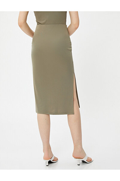 Koton Slim-Fit-Midirock aus Modalmischung