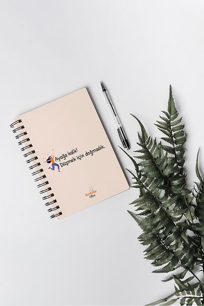 Harikalar Ofisi Stand Up We Are Not Born To Fall Themed 14*19 Lined Notebook