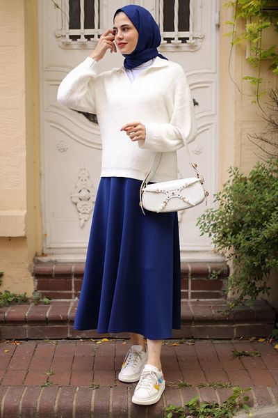 Gizce Eline Ecru Tunic
