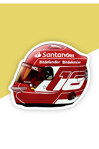 MegaSticker ملصق الفورمولا واحد تشارلز لوكلير بمحرك، خوذة، كمبيوتر محمول، ملصق سيارة مقاس 13 × 10 سم