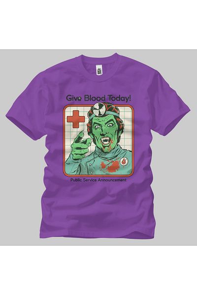 Built By Crazy Μπλουζάκι Unisex Give Blood Today