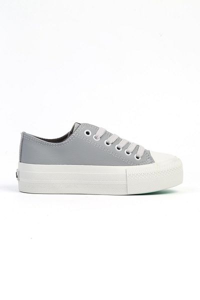 Benetton Pantofi sport gri cu talpă înaltă BN-31131 pentru femei