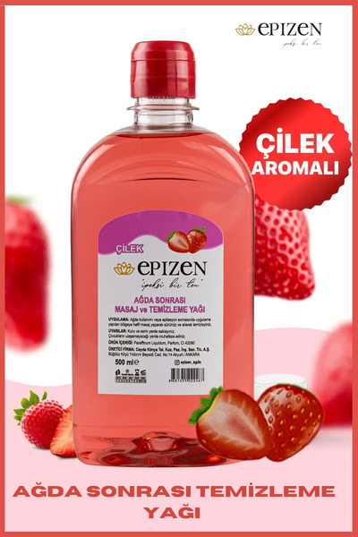 EPİZEN Çilekli Sir Ağda Temizleme ve Masaj Yağı 500ml