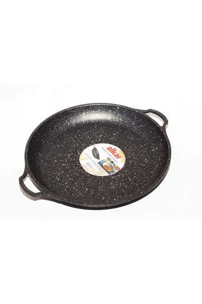 Alkar 36 cm Döküm Granit Fırına Girebilen Gözleme bazlama kavurma balık tavası