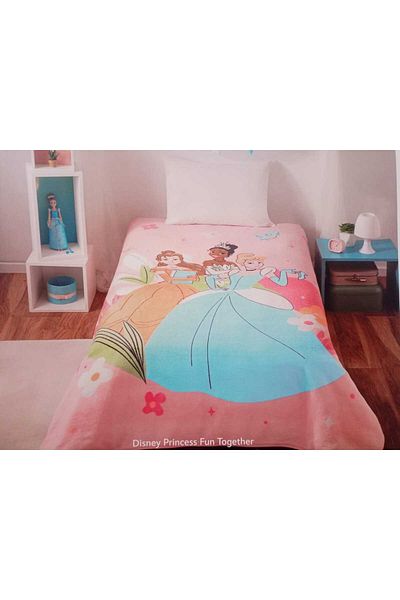 Taç CROWN DISNEY PRINCESS FUN TOGETHER SINGLE PERSONAL BLANKET