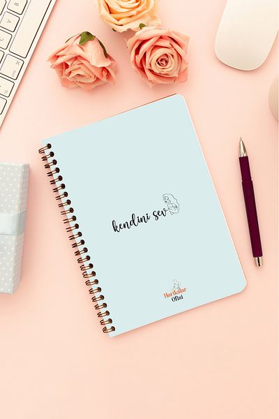 Harikalar Ofisi A5 Striped Notebook Love Yourself Themed 14*19