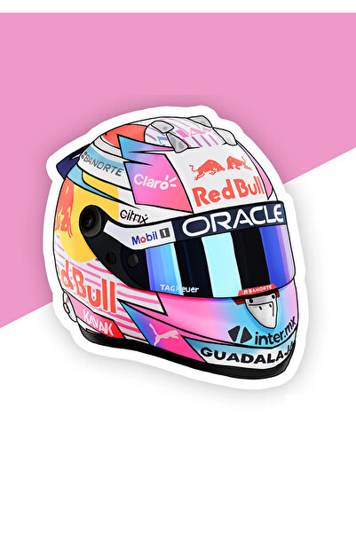 MegaSticker ملصق سيرجيو بيريز الفورمولا 1 - 13X10 سم للمحرك والخوذة والكمبيوت...