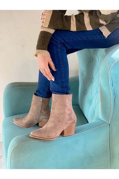 irmona ΚΟΝΤΕΣ ΜΠΟΤΑΚΕΣ BAMMI MINK SUEDE DALLAS