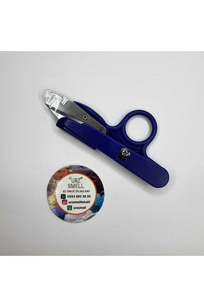 urzsmell Thread Cleaning Scissors Plastic (PINKED) Dark Blue