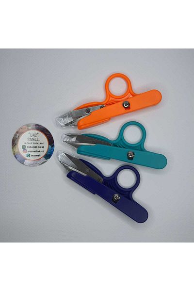 urzsmell Thread Cleaning Scissors Plastic (PINKED) Dark Blue