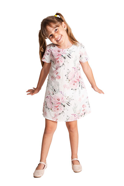 Ozmoz By Mukadder Özden Digital Printed Organic Woven Girls' & Baby Dress