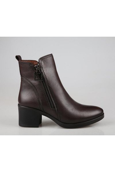 Castle Black 92163 Γυναικείες μπότες από γνήσιο δέρμα καφέ