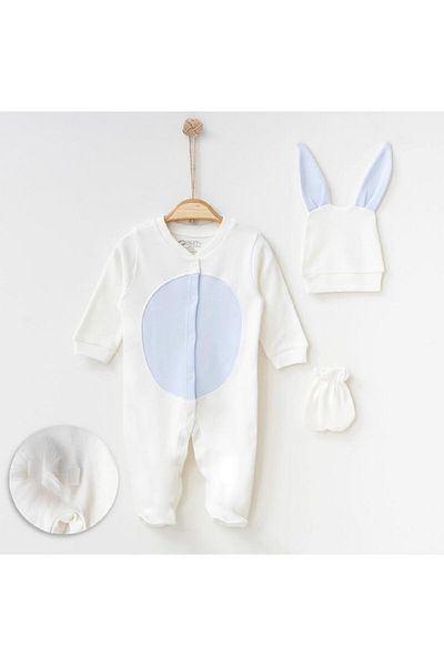 Little Baby Cotton Baby Rompers with Rabbit Ears