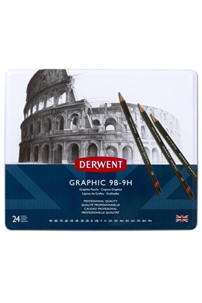 Derwent Graphic Pencils Set of 24 Tin box (34215)