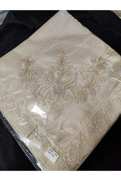 Çt Çeyizci Tekstil Бродирани с френски връзки, пакет от сатенена луксозна зестра, пакет за годеж