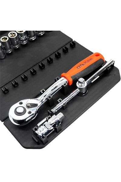 CETA FORM 4 - 13 mm 1/4” Socket Set with Practical Bag 25 Pieces C00-15RH4
