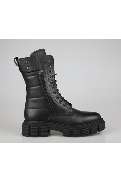 Castle Black 36871 Γυναικεία Μποτάκια Γνήσιο Δερμάτινο Μαύρο