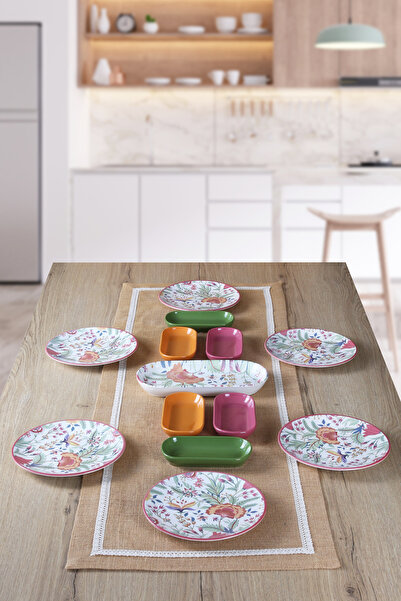 Keramika Pateh 6 Kişilik 13 Parça Kahvaltı Takımı