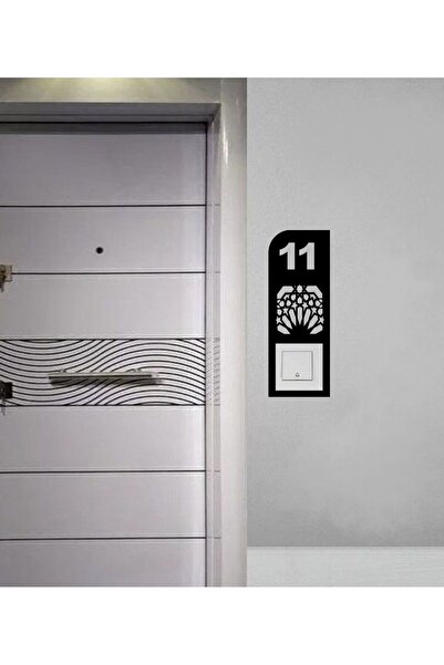 Şirin Lazer MODERN DAİRE KAPI NUMARASI NO 11 AHŞAP MDF