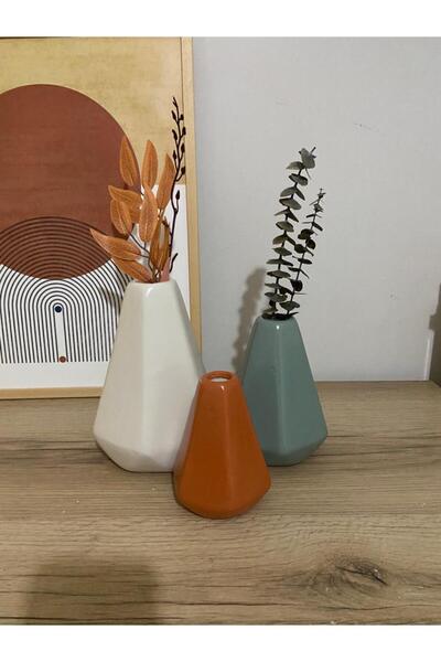 MİGOHOME Seramik vazo üçlü set