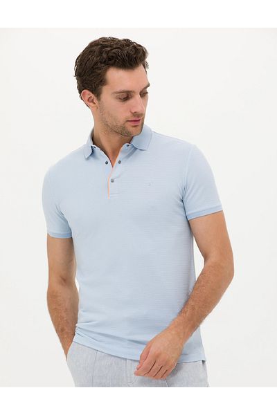 Cacharel Tricou albastru slim fit pentru bărbați G051SZ011.0001592489VR036