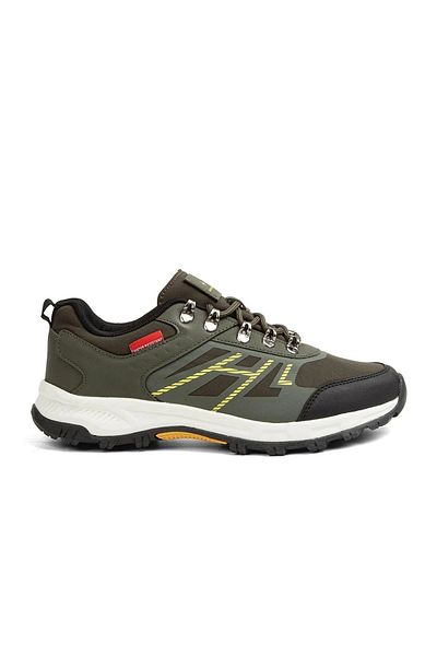 DUNLOP Men's Winter Waterproof Anti-Slip EVA Sole Light Comfortable Orthopedic Leather Khaki Style Sports Shoes