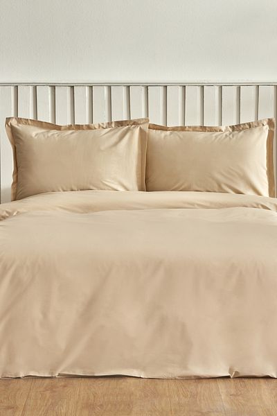 Karaca Home Σετ Παπλωματοθήκη Cool Touch Stripe Διπλό Μπεζ