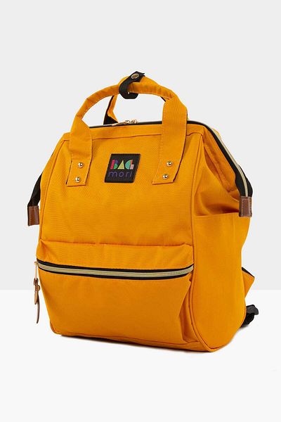 Bagmori Yellow Unisex Metal Brim Backpack