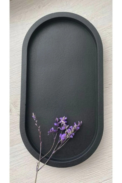 OBLİVİON Siyah Beton Stand - Dekoratif ve Çok Amaçlı Stand ( 20CM*9CM )