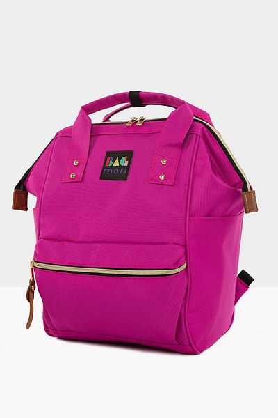 Bagmori Fuchsia Unisex Metal Brim Backpack